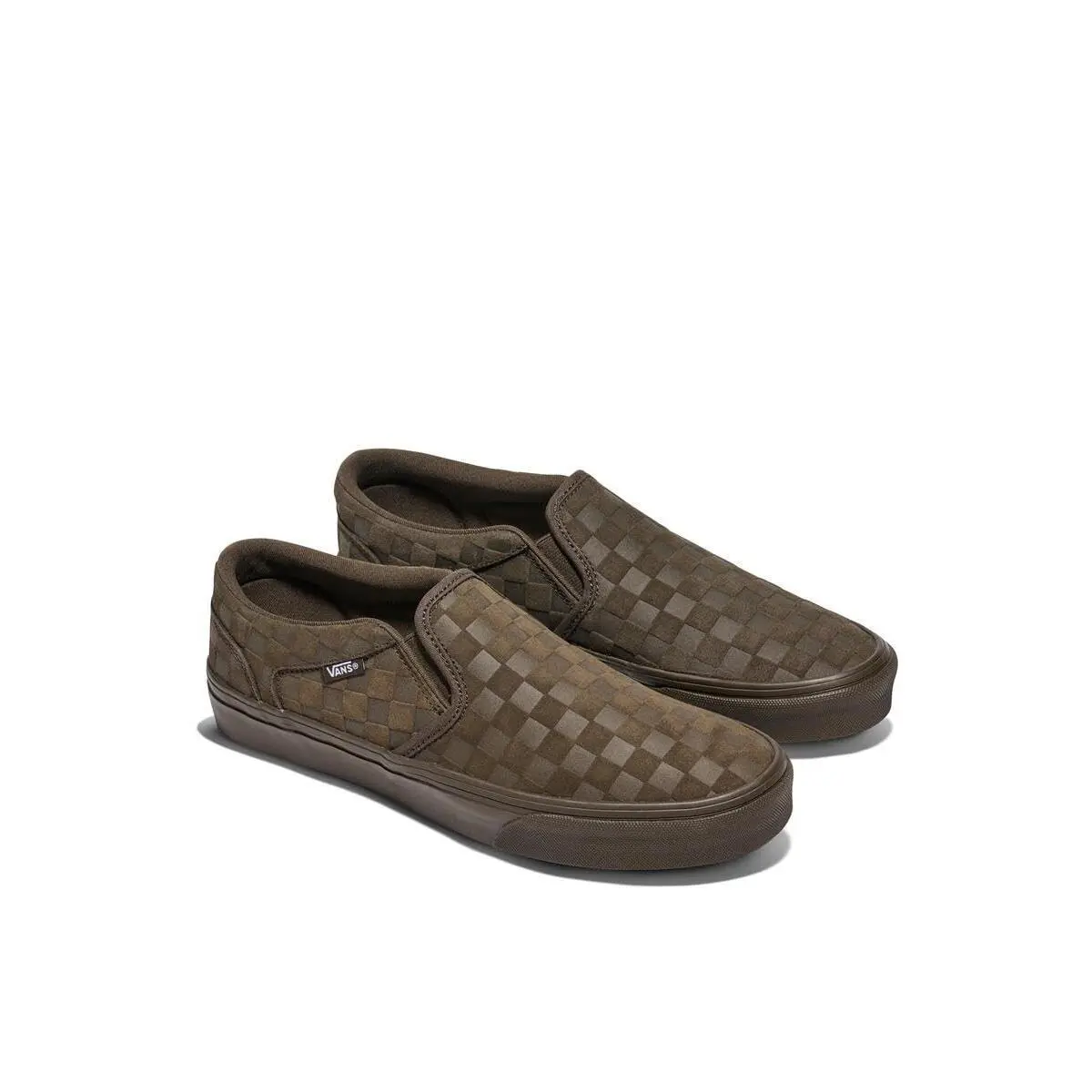 Vans shoes - Asher Slip-On Shoe - Asher Shoe - Vn000Csn - Embossed Suede Coal Brown (UPC: 197804424030) 1