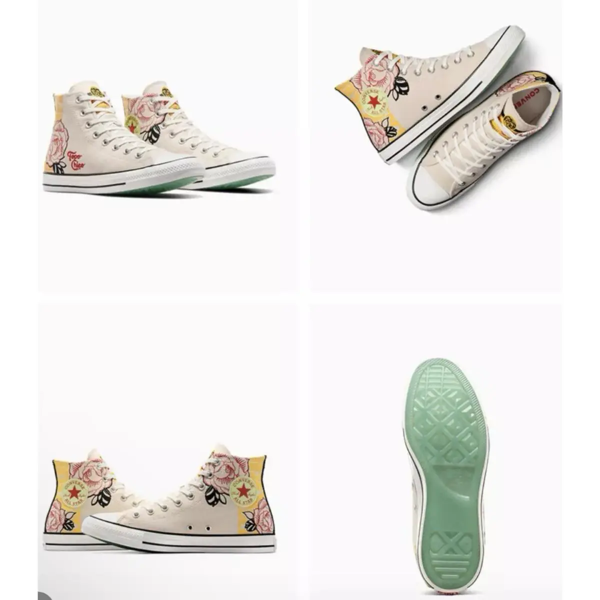 Converse shoes - Converse Chuck Taylor All Star - A10454C - Ivory, Manufacturer: Cream/Black/Red 6