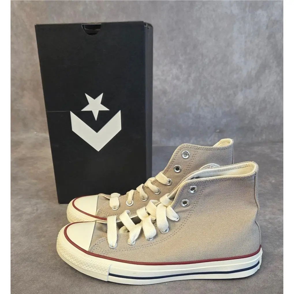 Converse Chuck Taylor All Star High Top Sneakers Women`s Size 7.5 Light Gray