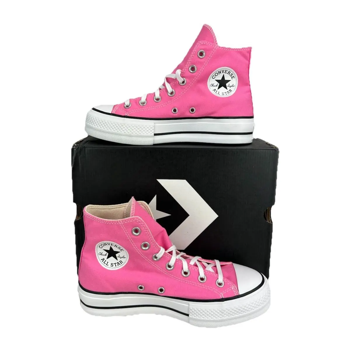 Converse Chuck Taylor All Star Lift Hi Pink White Womens Size 7.5 A08216F