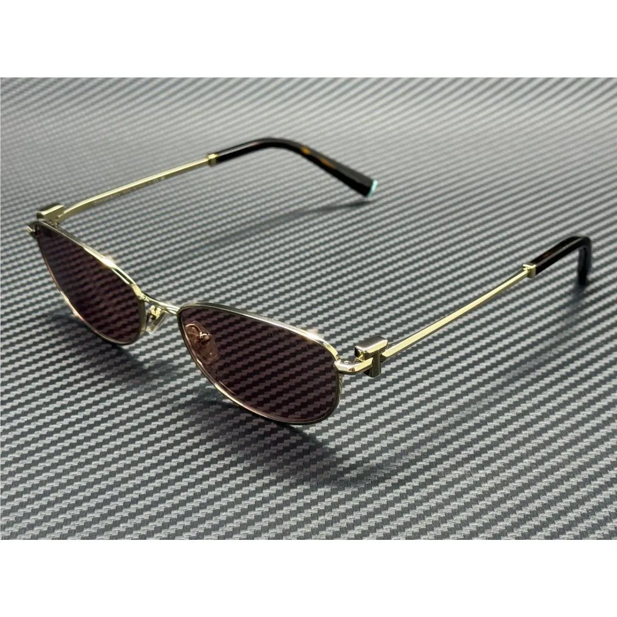 Tiffany TF3115 6189VS Pale Gold Violet Mirror Women`s 56 mm Sunglasses