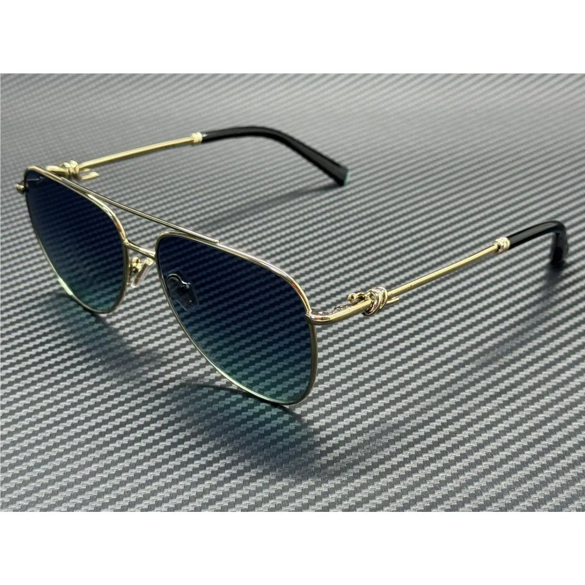 Tiffany TF3116 62029S Pale Gold Azure Blue Gradient 59 mm Sunglasses