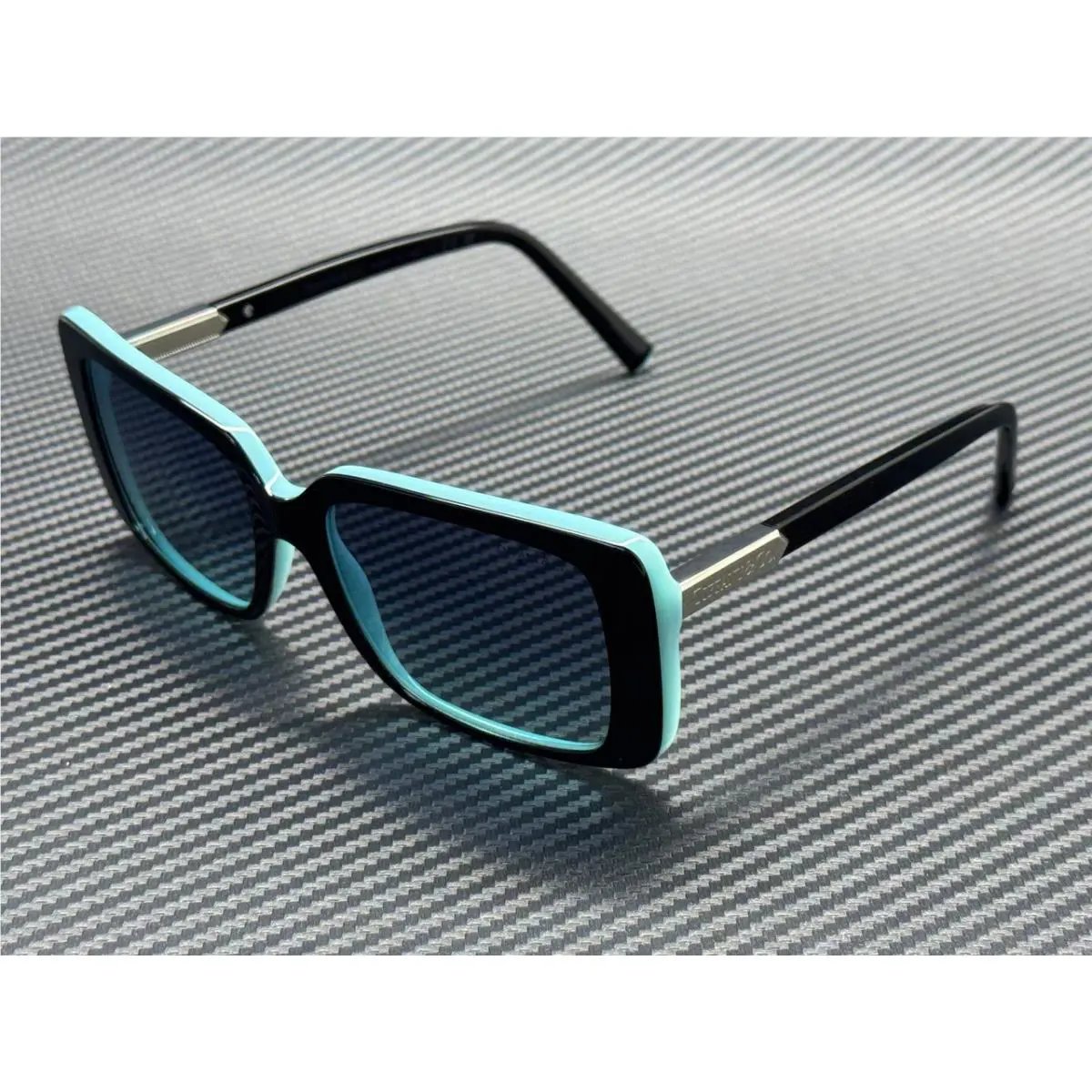 Tiffany TF4249 80559S Black on Tiffany Gradient Blue Women`s 55 mm Sunglasses