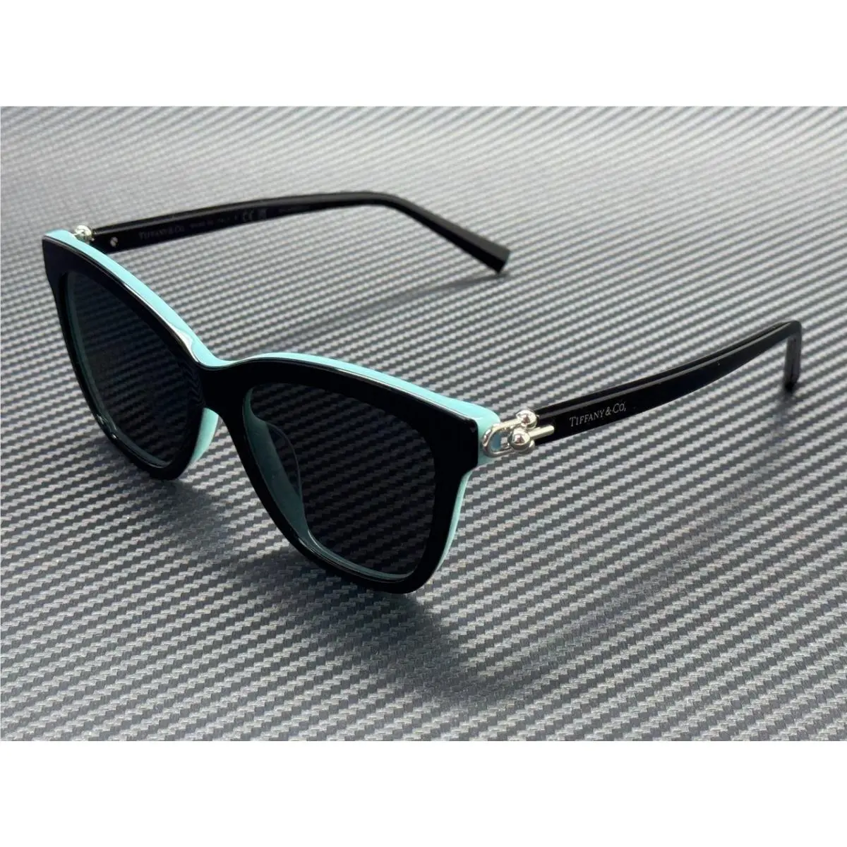 Tiffany TF4241D 8055S4 Black On Tiffany Dark Grey Women`s 54 mm Sunglasses