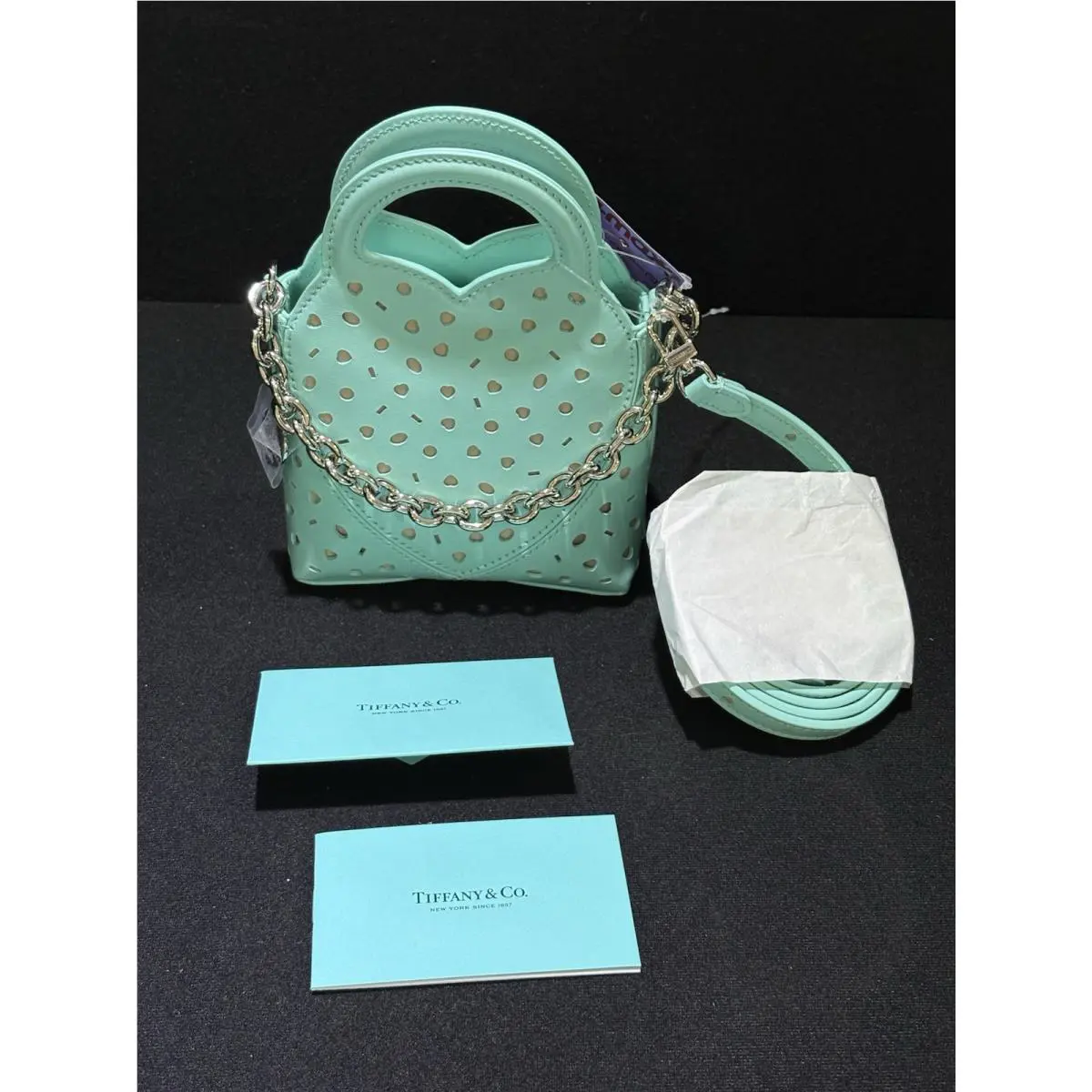 Tiffany Please Return to Tiffany Co Micro Mini Crossbody Bag Tote Blue