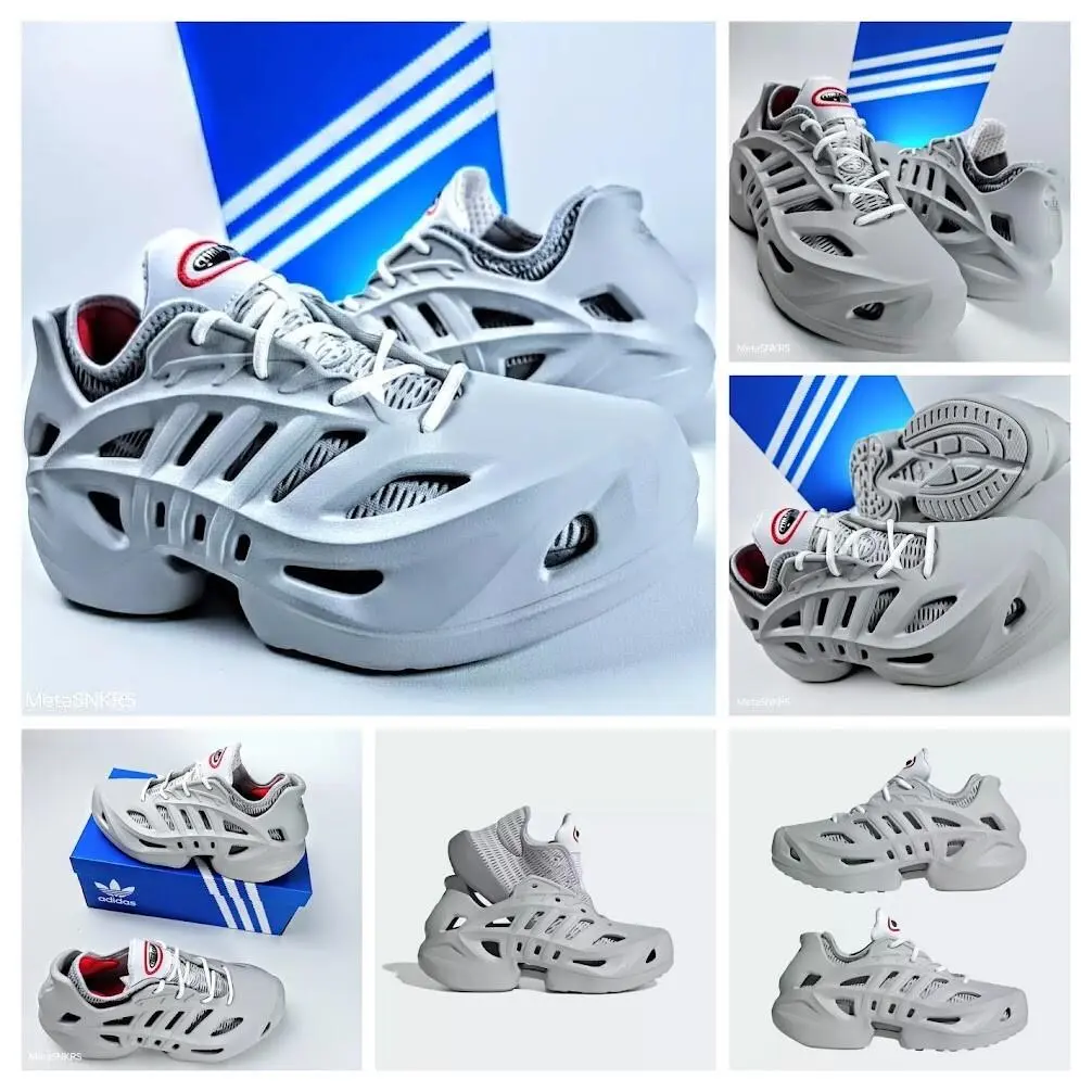 Adidas US 11.5 Men`s Grey Silver White Foam Comfort Adifom Climacool IF3935 - Grey Two / Silver Metallic / Red