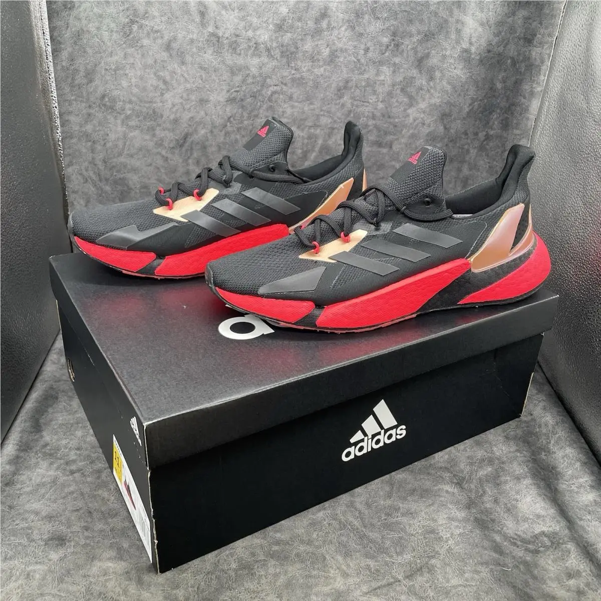 Adidas X9000L4 Boost Mens Running Shoes Sneakers Size 11.5 Black Pink FW8389