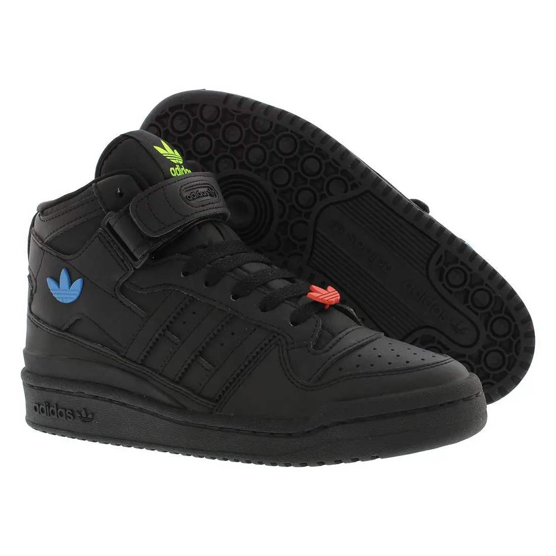 Adidas Forum Mid Originals Gs Boys Shoes Size 6.5 Color: Core Black/solar - Core Black/Solar Red/Pulse Blue, Main: Black