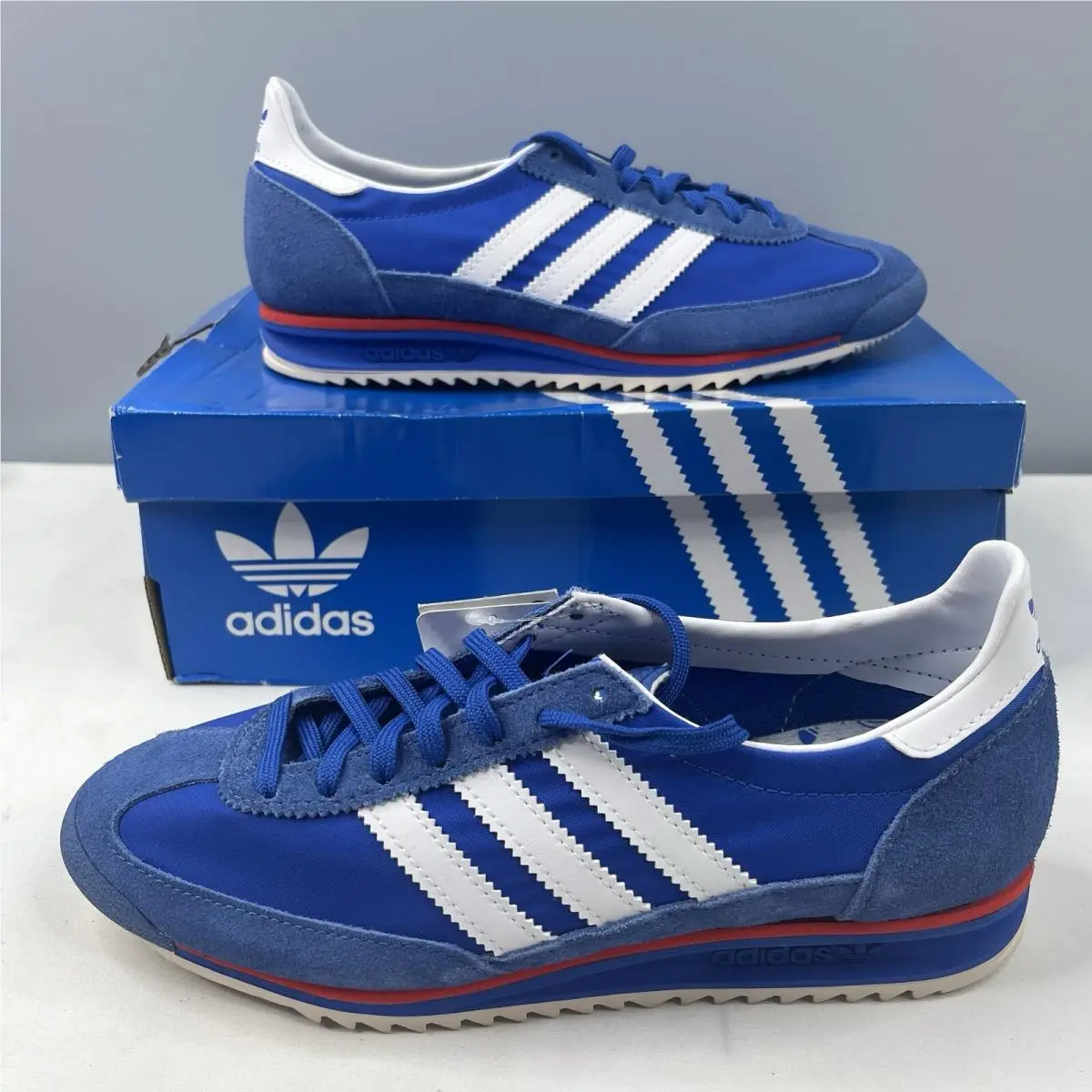 Size 4 - Adidas SL 72 Blue Scarlet Shoes - EG6849
