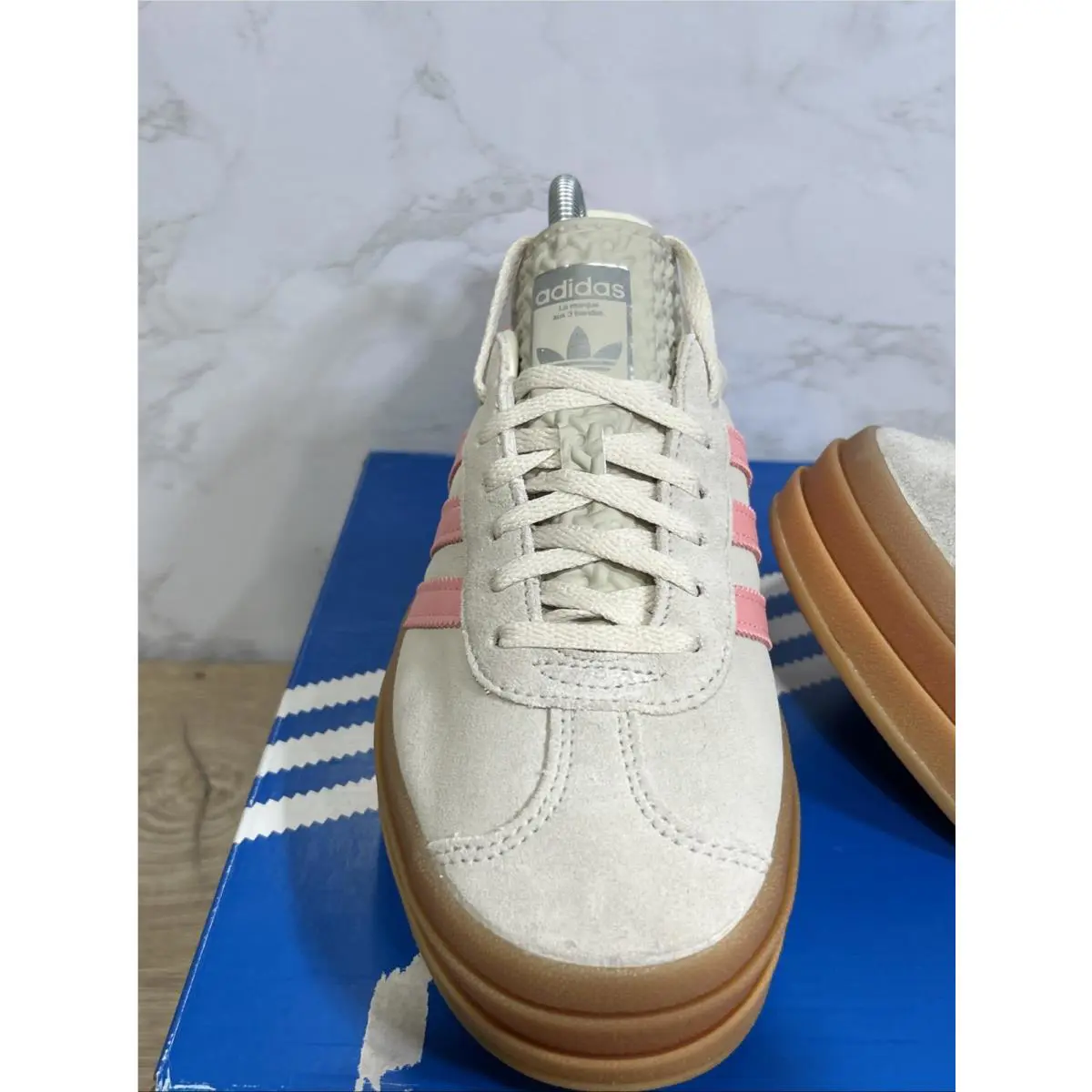 Adidas shoes - Adidas Gazelle Bold J - Gazelle Bold - JQ7409 - Pink 5