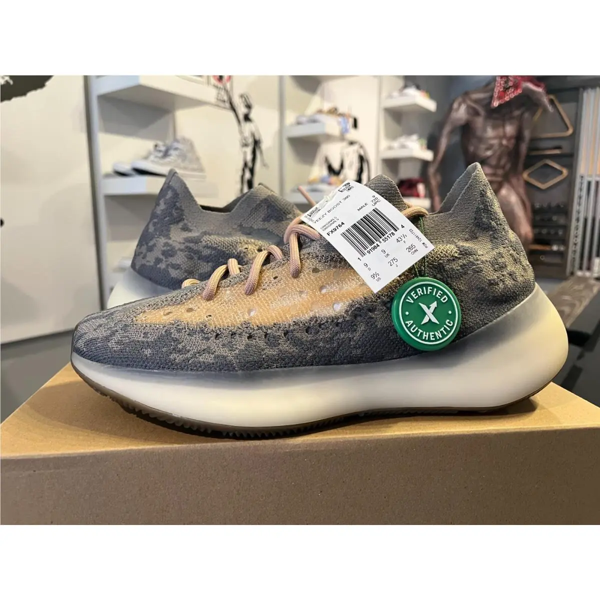 Adidas Kanye Yeezy Boost 380 Mist Shoe Sneaker Colorway and OG Box