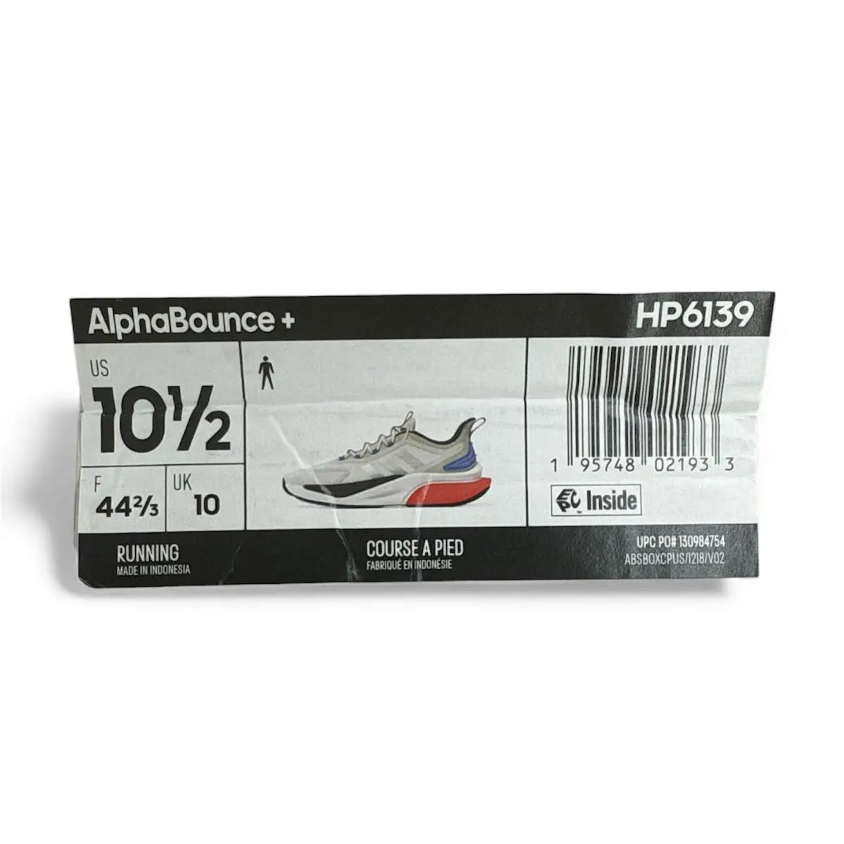 Adidas shoes - adidas AlphaBounce Plus - AlphaBounce Plus - White / Grey / Blue / Solar Red (UPC: 195748021933) 5