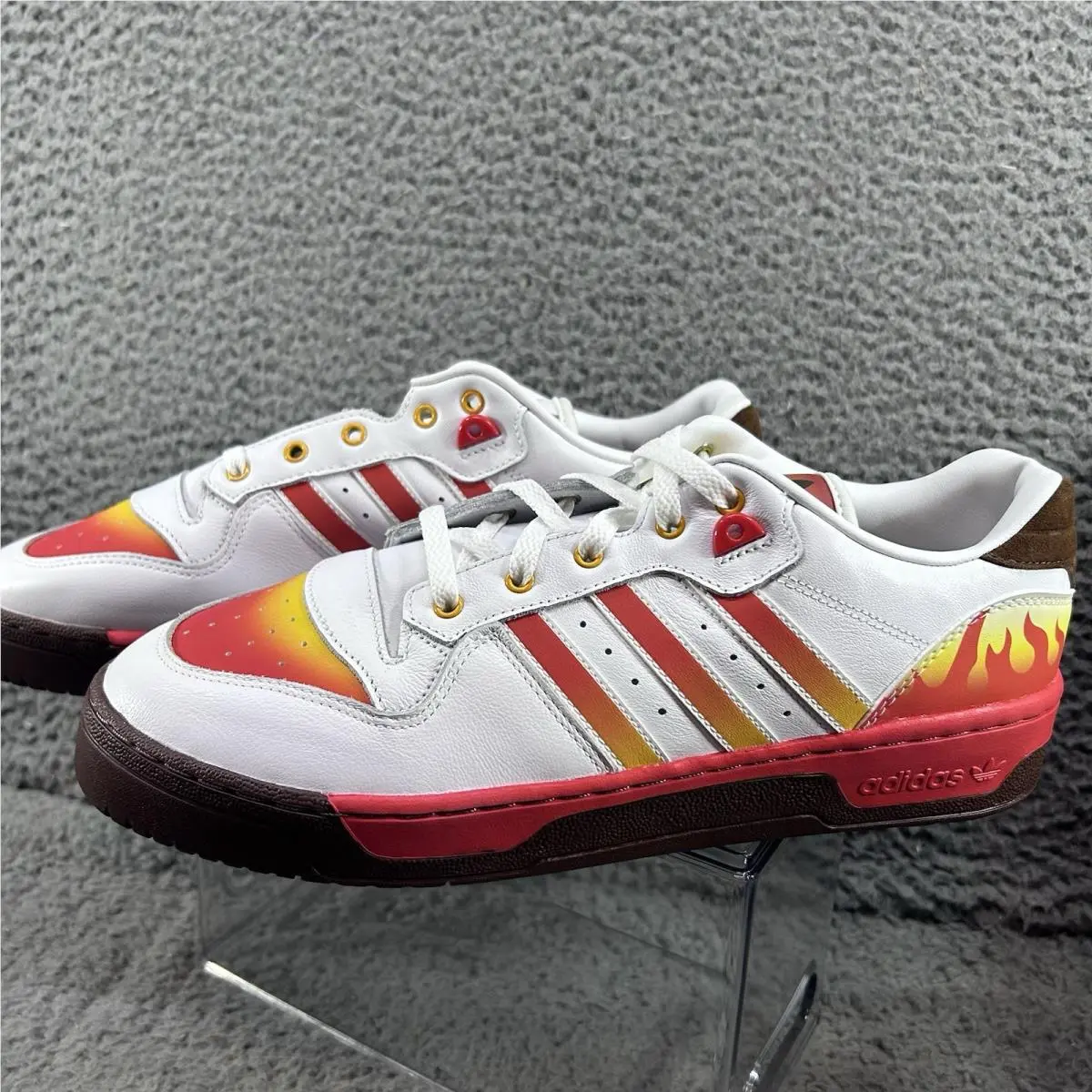 Adidas Rivalry Low x Demon Slayer Sneakers Sz 13 Flames Comfort Sport Casual