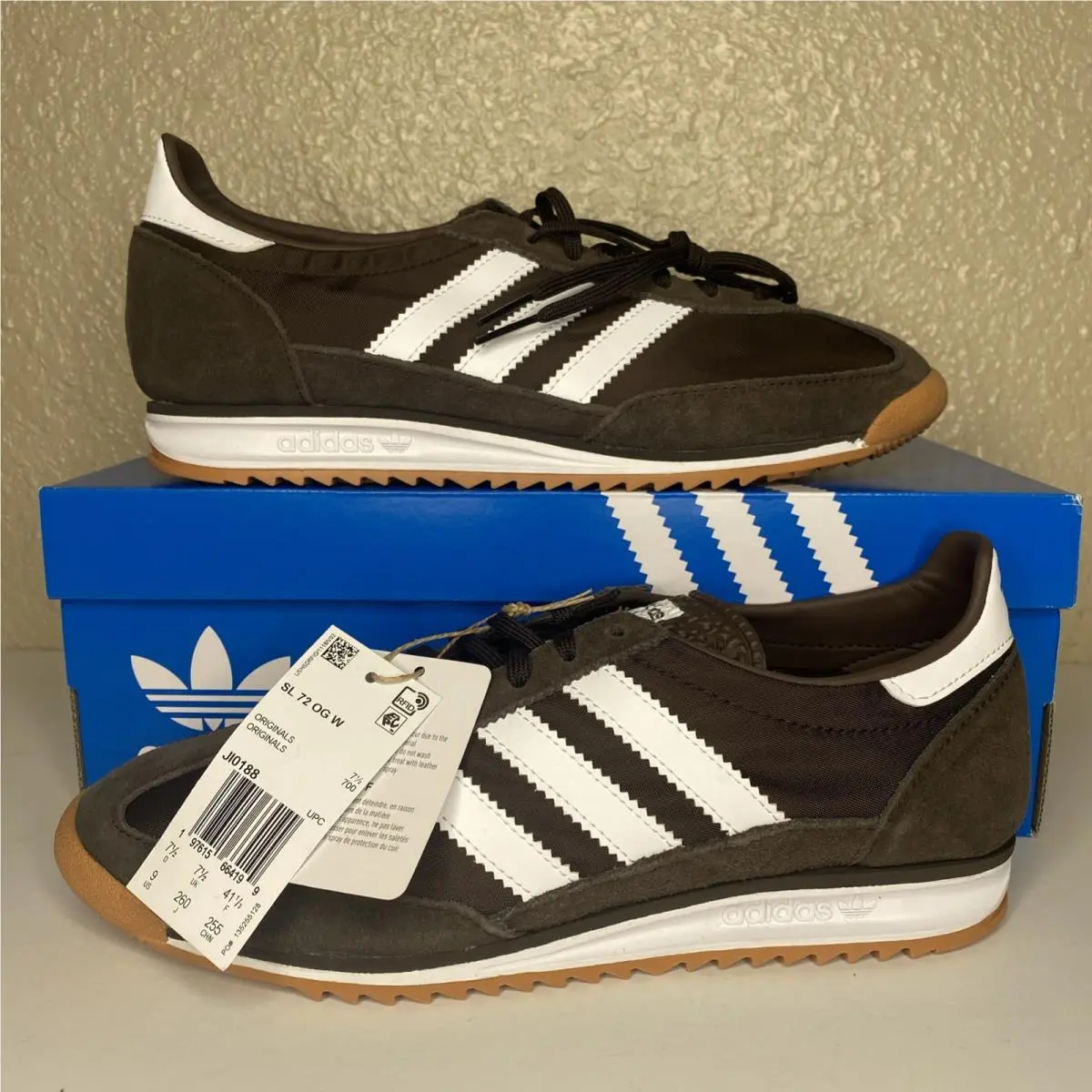 Adidas Originals sl 72 og Womens Size 9 JI0188 Brown White Gum Bottom Shoes