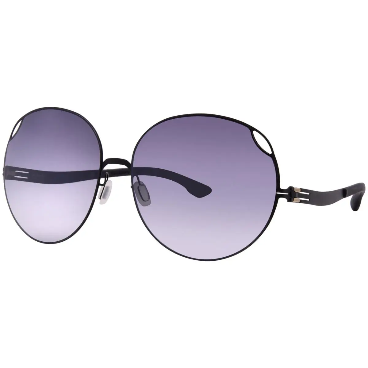 Ic Berlin Yulina-t Sunglasses Women`s Black/grey Lenses Oval Shape 64mm by ic! berlin