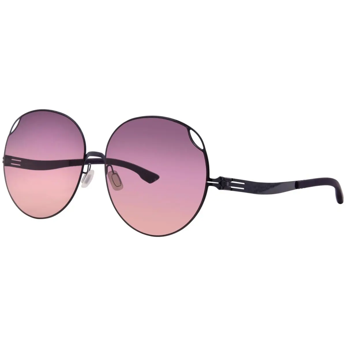 Ic Berlin Yulina-t Sunglasses Women`s Shiny Aubergine/brown Oval Shape 64mm by ic! berlin