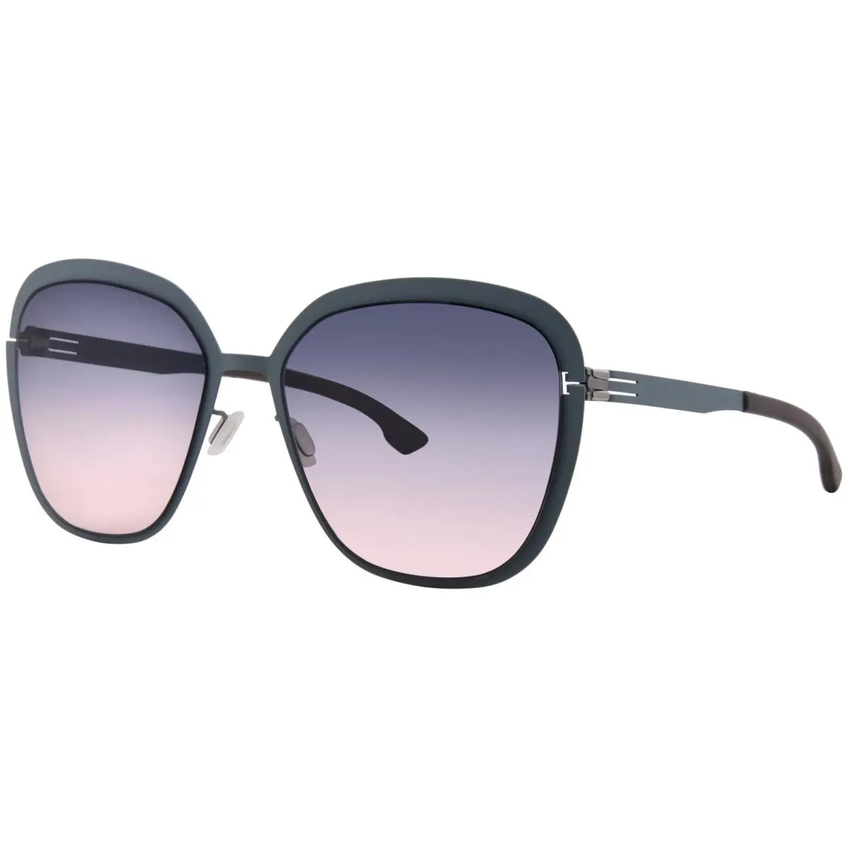 Ic Berlin Grunewald Sunglasses Women`s Shiny Venice Green/gradient Grey 62mm by ic! berlin