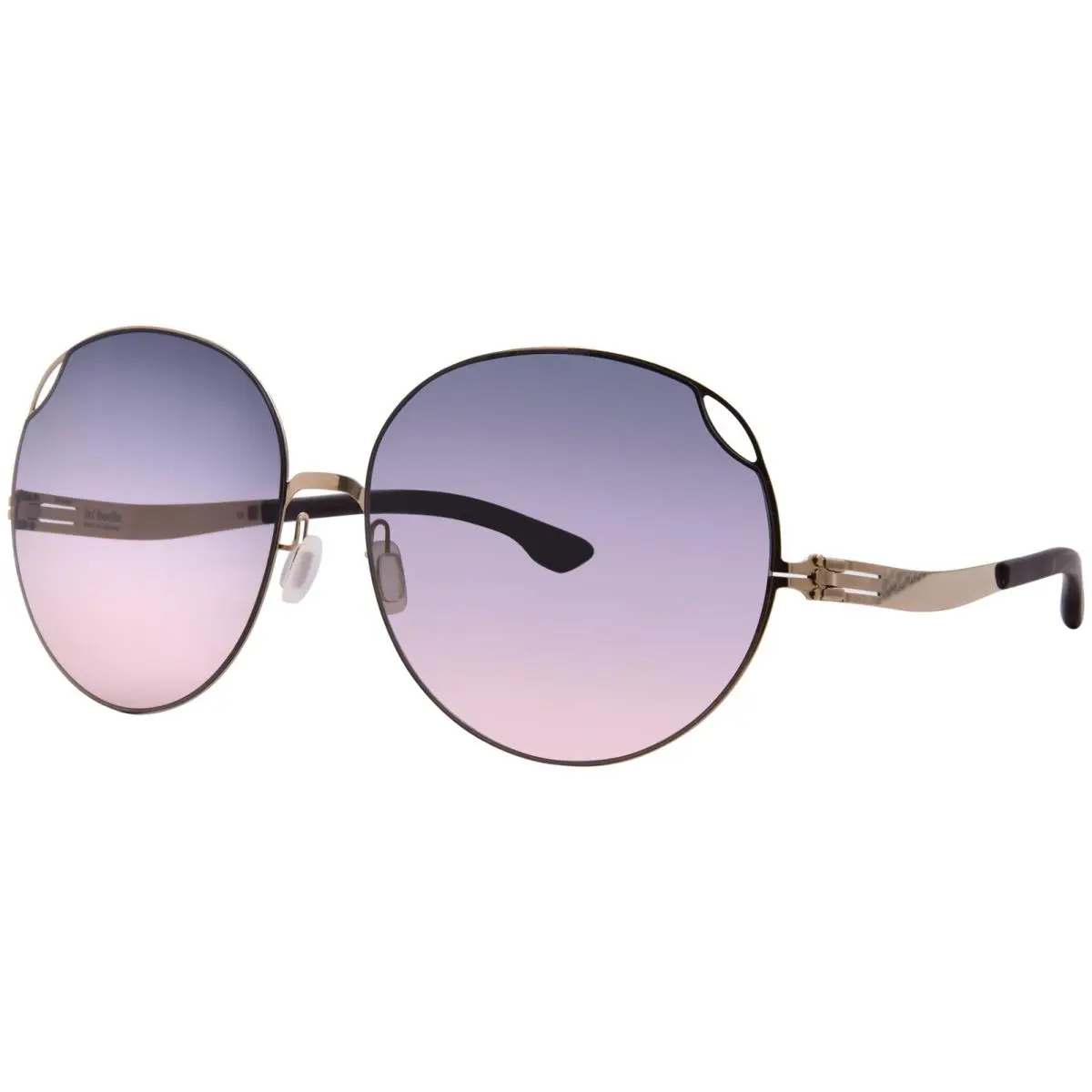 Ic Berlin Yulina-t Sunglasses Women`s Rose Gold/grey Gradient Oval Shape 64mm by ic! berlin