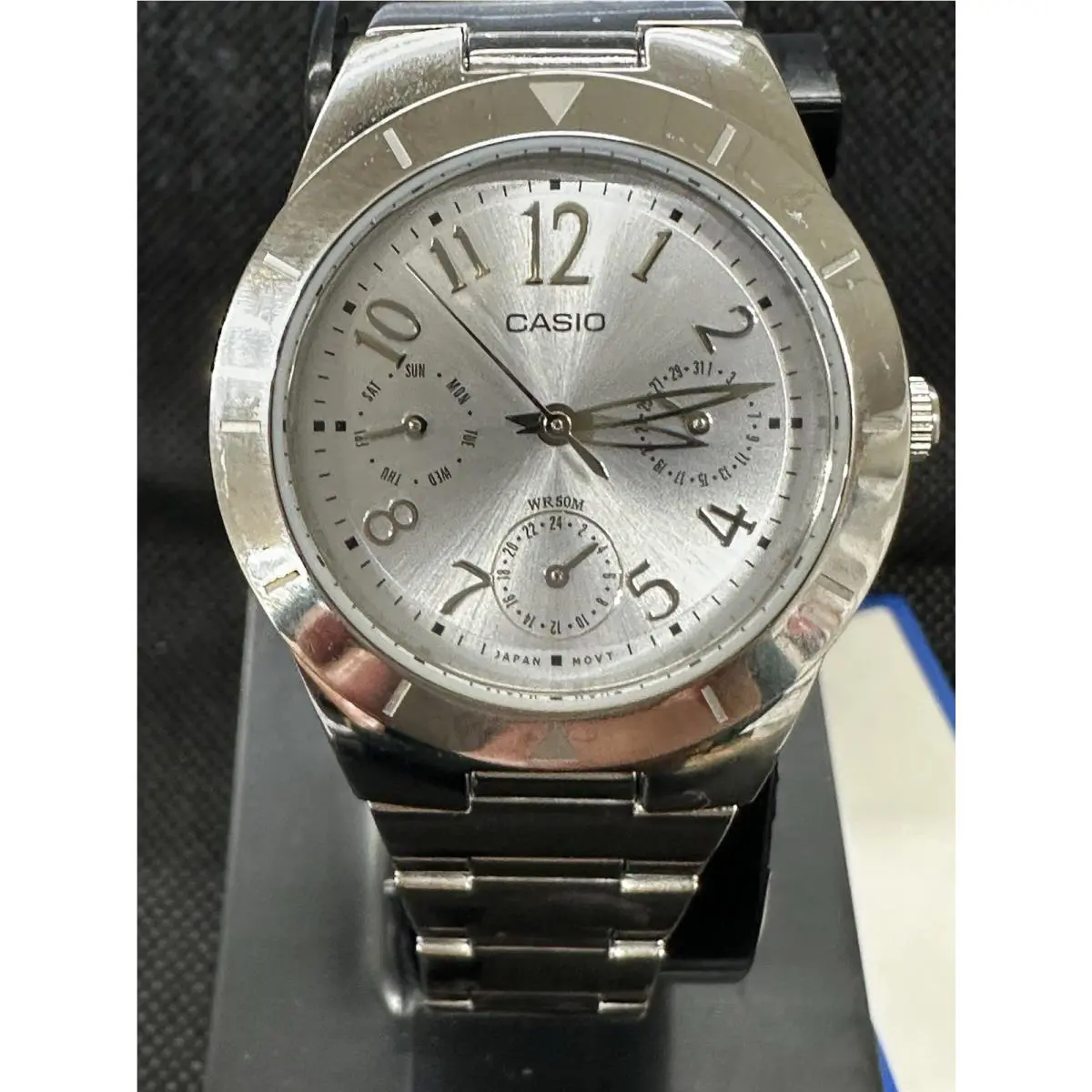 Casio Ladies LTP2069D-2A2 Light Blue Dial Stainless Steel Band Watch