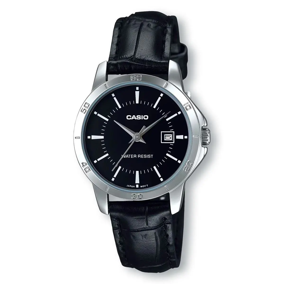 Casio LTPV004L-1A Simple Easy to Use Analog Black Dial Watch