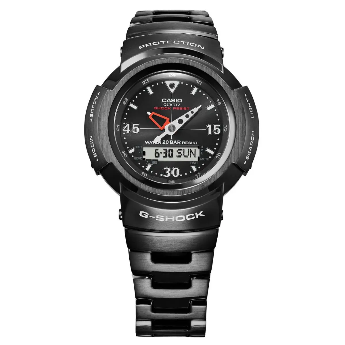 G-shock Full Metal 1989 Remake Black IP Mens Watch AWM500-1A by Casio