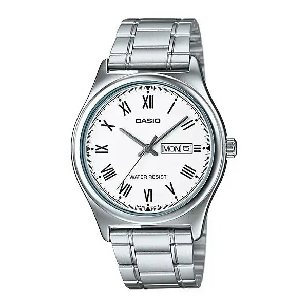 Casio LTP-V006D-7B Watch - Stylish Women`s Analog Timepiece in White