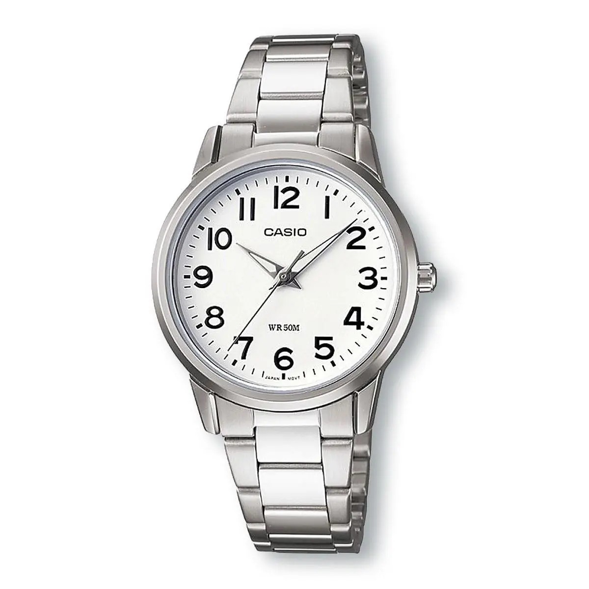 Casio Enticer LTP1303D-7B Analog Stainless Steel Casual Dress Watch White Dial