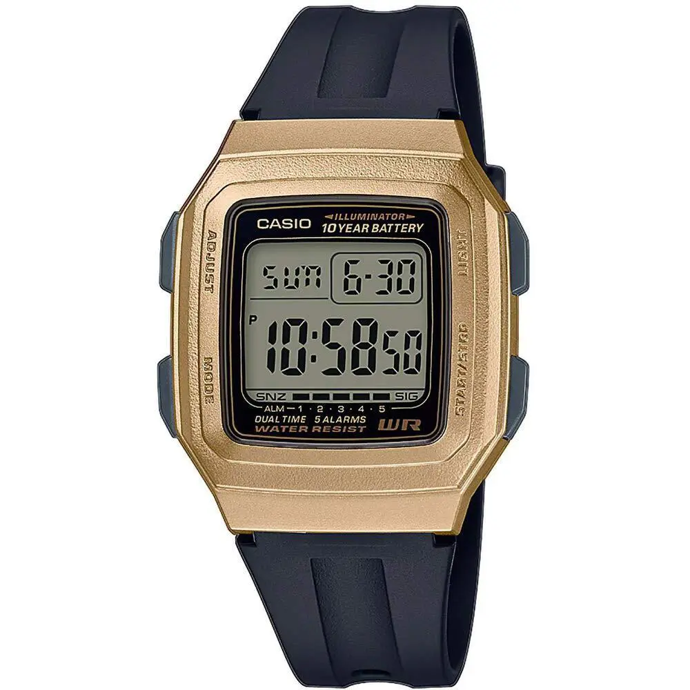 Casio Unisex`s Digital Quartz Watch with Resin Strap F-201WAM-9AVEF