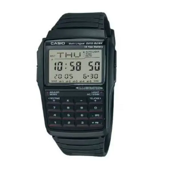 Casio DBC-32-1A Calculator - Telememo 25 Databank - Digital 50 mm - Wrist Watch
