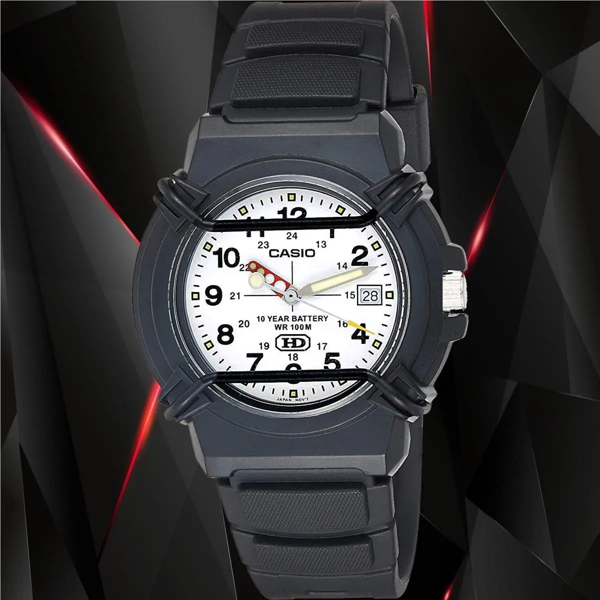 Casio HDA-600B-7BV Analog Sport Watch 10 Year Battery 100m WR Neobrite