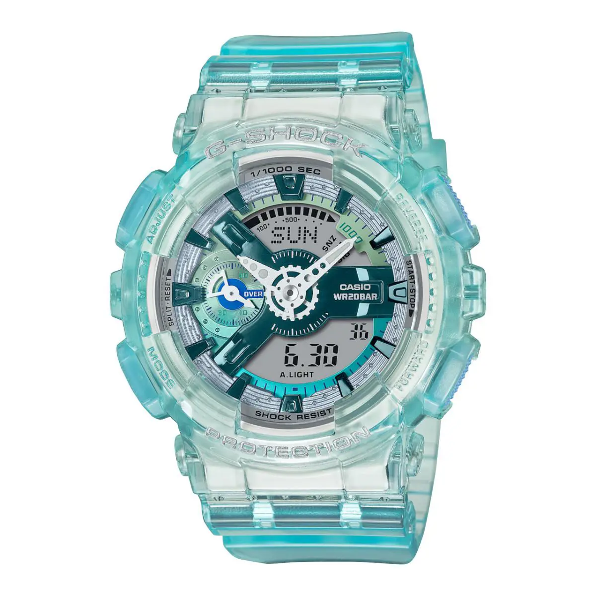 Casio GMA-S110VW-2A Women`s Analog-digital Watch Blue Resin Band