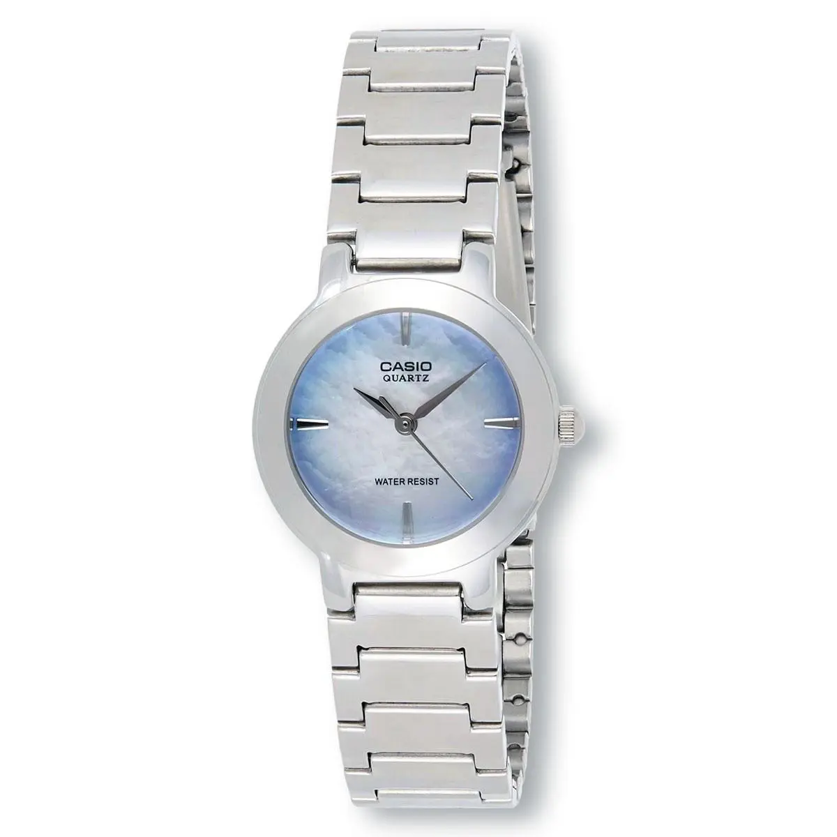 Casio LTP1191A-2C Analog Stainless Steel Watch Blue Mother of Pearl Dial