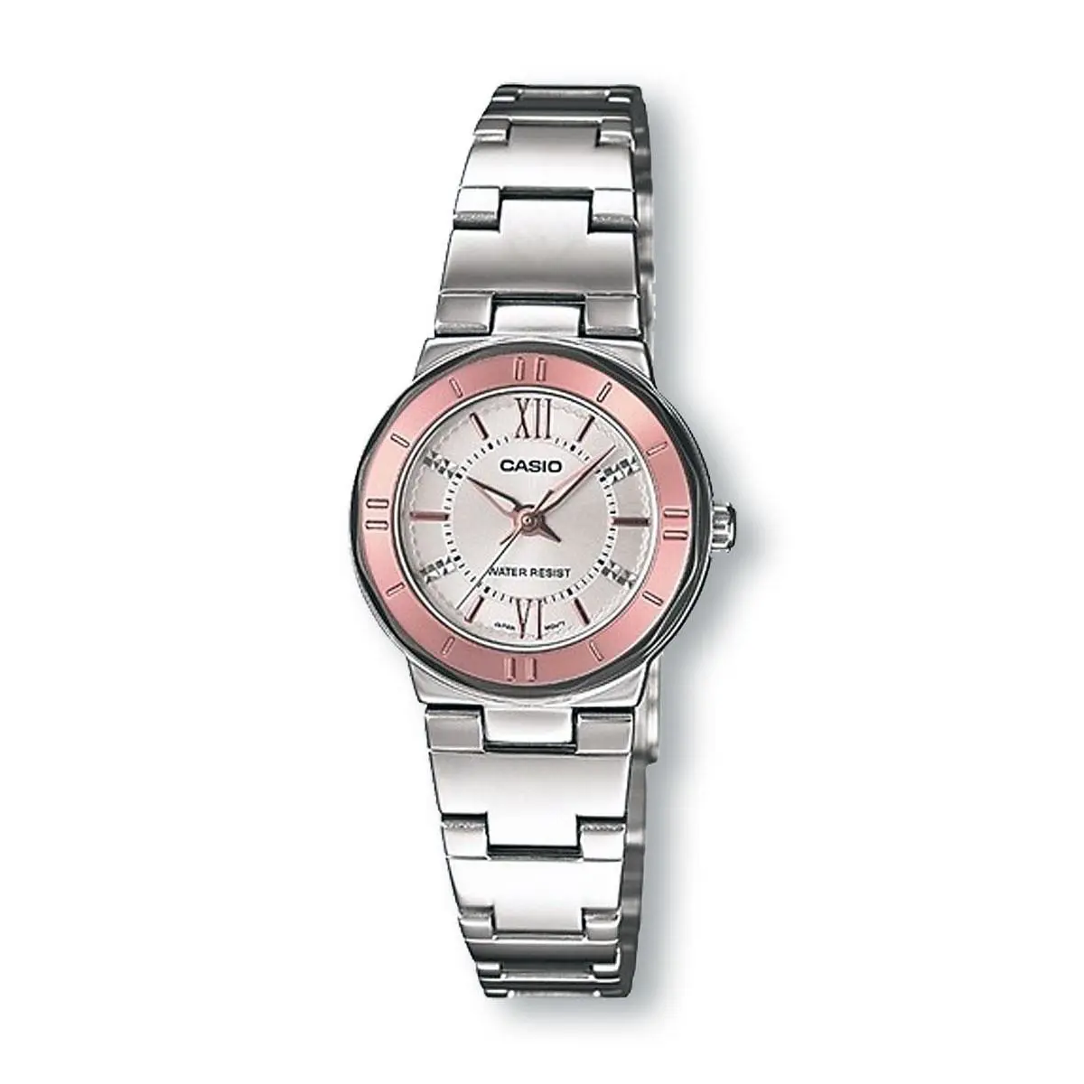 Casio Enticer LTP1368D-7A Silver Stainless Steel Quartz Fashion Watch Pink