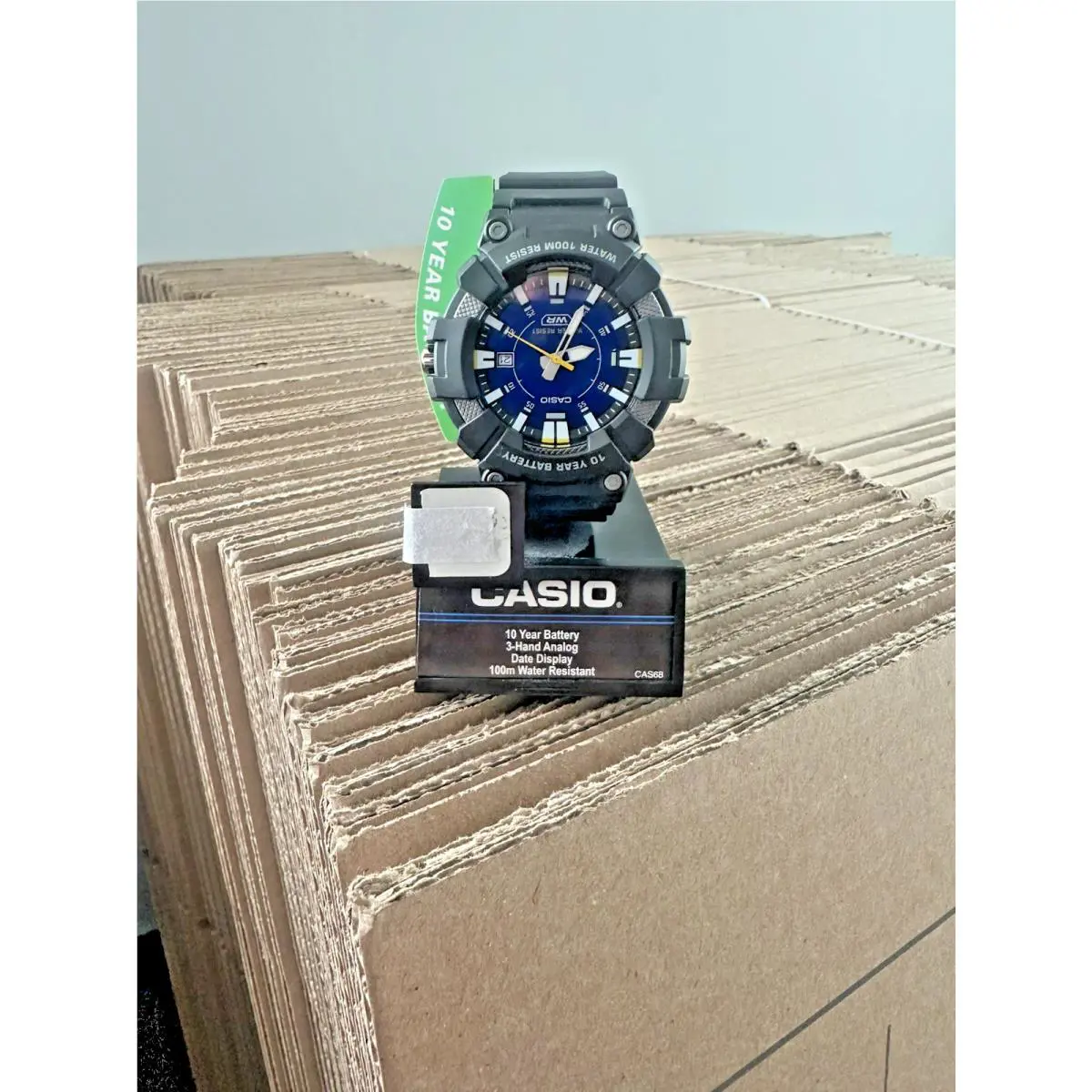 Casio MW610H-2A Men`s Sports Analog Black Blue Resin Band Watch