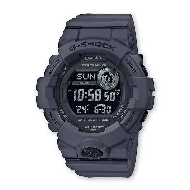 Casio GBD-800UC-8 Men`s Digital Fitness Watch Gray Resin Band Features