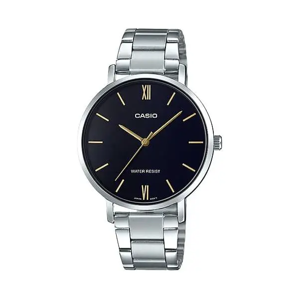 Casio LTP-VT01D-1B Women`s Watch - Fashionable Black Analog For Everyday Wear