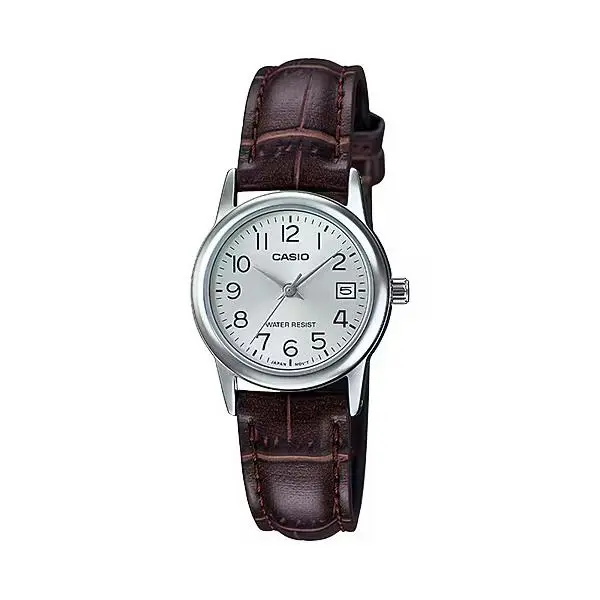 Casio LTPV002L-7B2 Standard Easy to Use Analog Black Leather Band Watch
