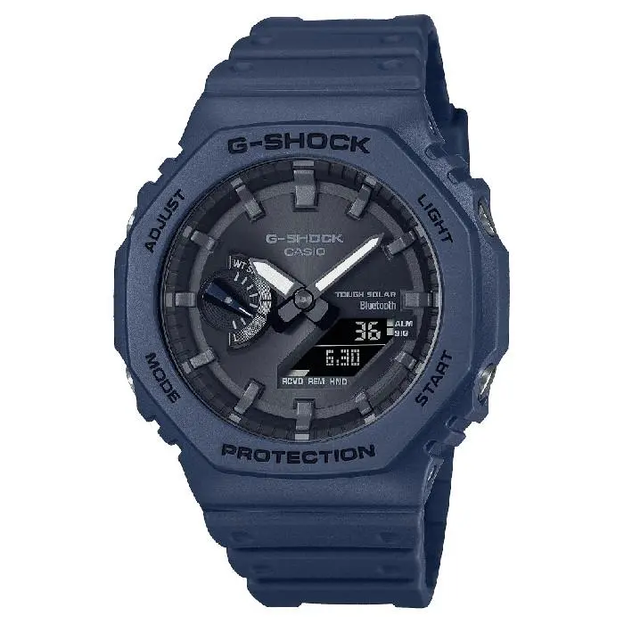 Casio GA-B2100-2A Men`s Bluetooth Digital Watch Blue Resin Band Features
