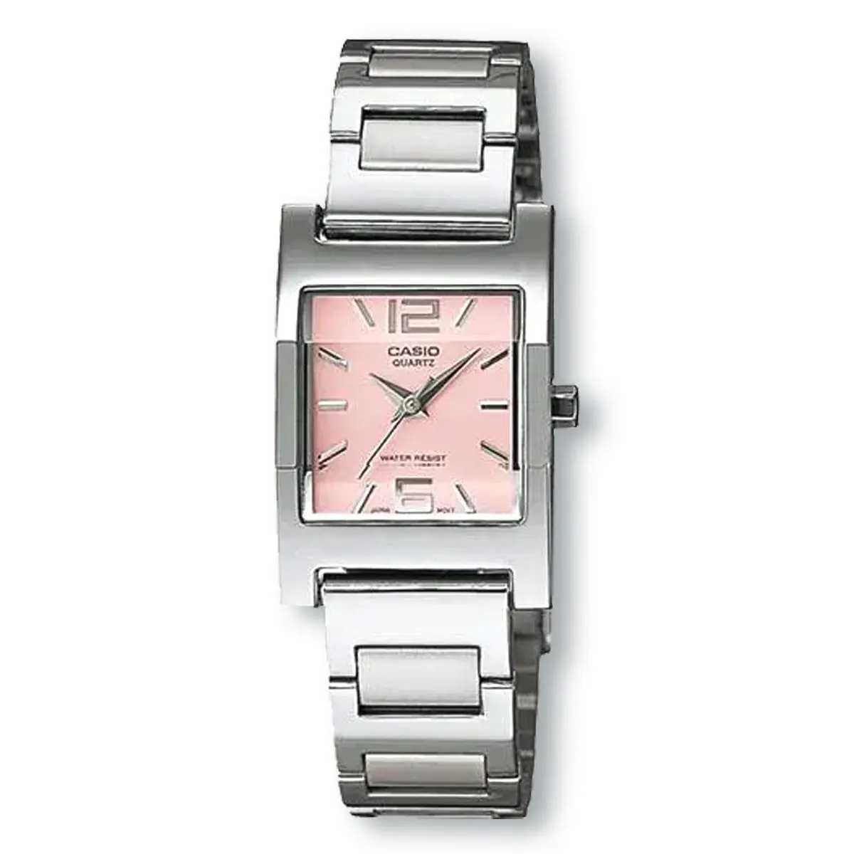 Casio LTP1283D-4A Analog Pink Square Stainless Steel Dress Watch