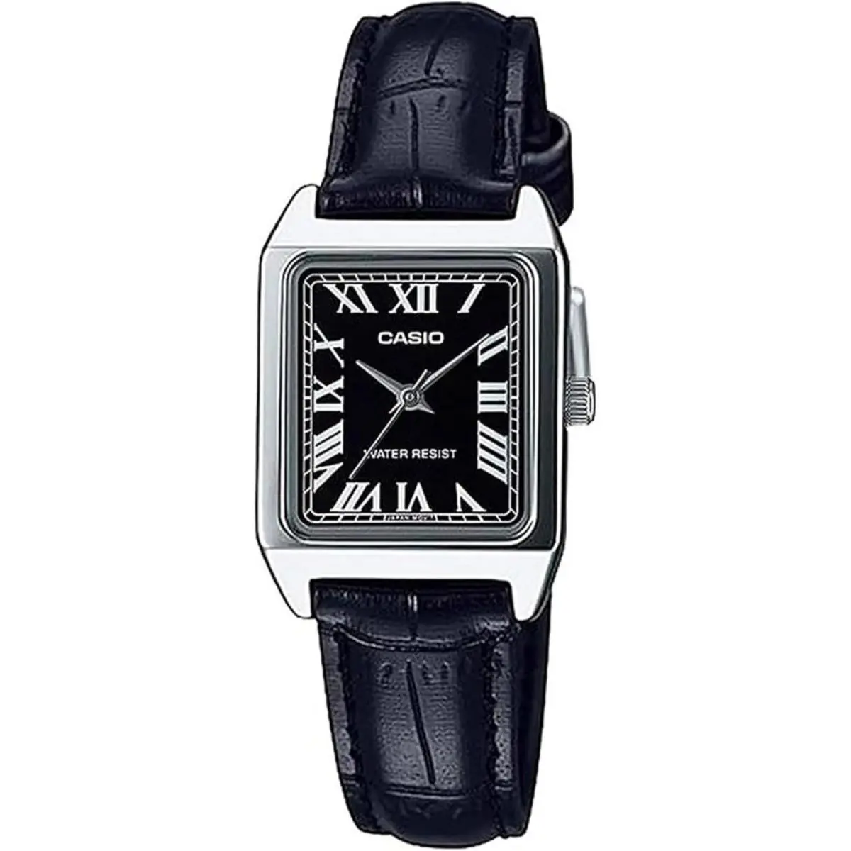 Casio Women`s Black Analog Watch with Black Dial - LTP-V007L-1BUDF