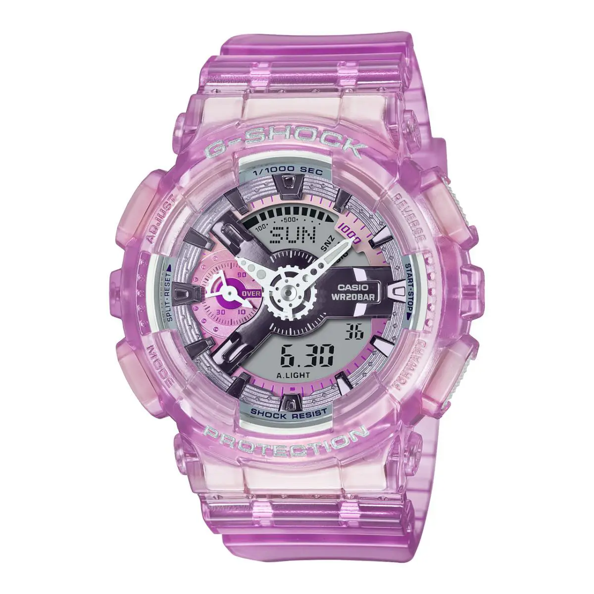 Casio GMA-S110VW-4A Women`s Analog-digital Watch Purple Resin Band