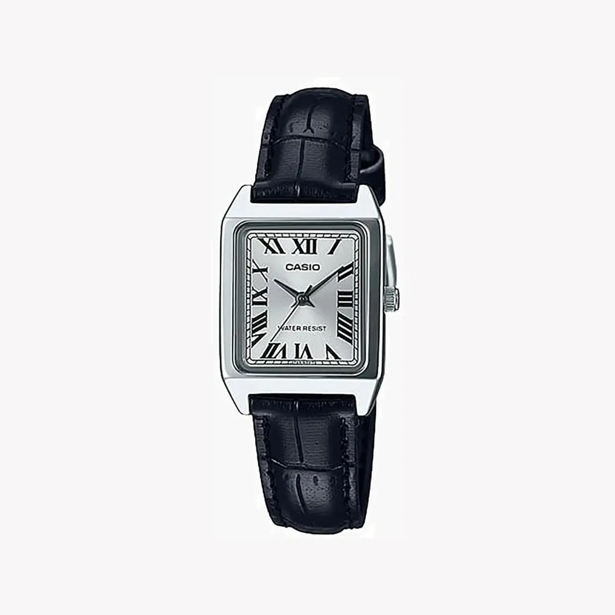 Casio Women`s Black Analog Watch with Silver Dial - LTP-V007L-7B1UDF