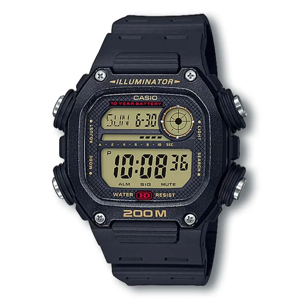 Casio DW291H-9A Illuminator Chrono Digital Black Watch