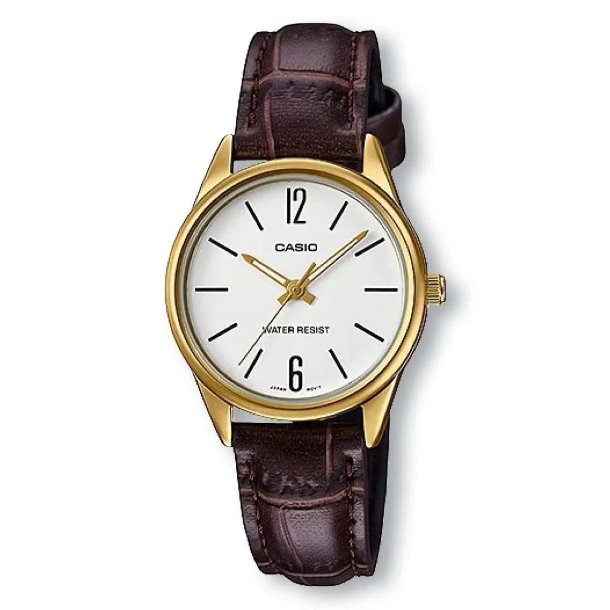 Casio LTPV005GL-7B Classic Analog Brown Leather Band Watch