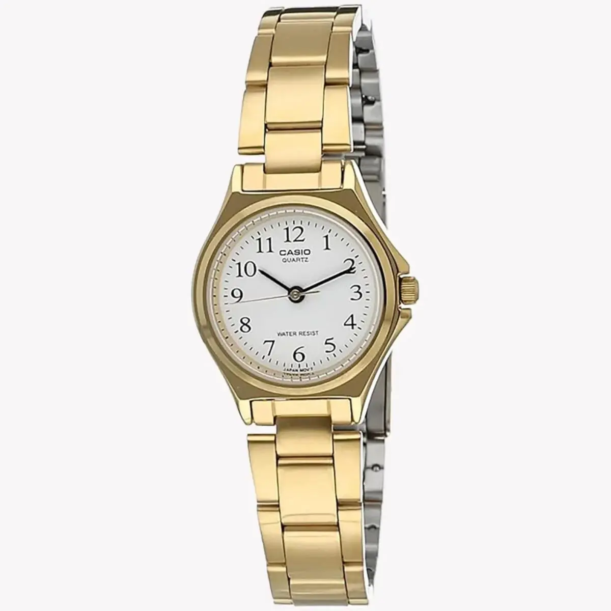 Casio Women’s White Dial Analog Watch with Gold Bracelet - LTP-1130N-7B