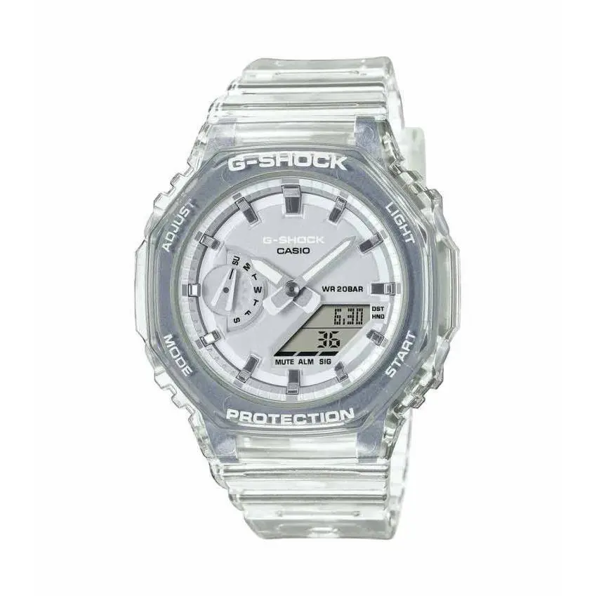 Casio GMA-S2100SK-7A Women`s Analog-digital Watch White Resin Band
