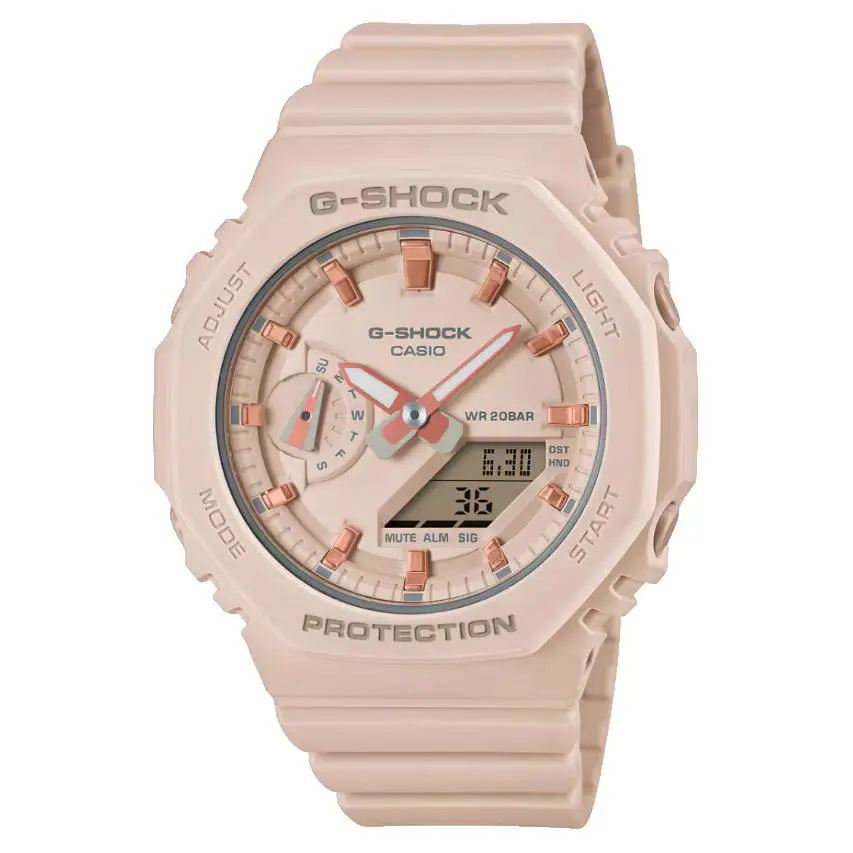 Casio G-shock Analog/digital Light Pink Resin Watch GMAS-2100-4A/ GMAS2100-4A