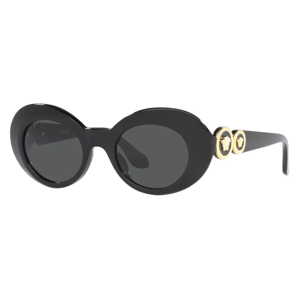 Versace Oval Woman Sunglasses 0VK4428U GB1/87 45mm Black - Dark Grey Lens