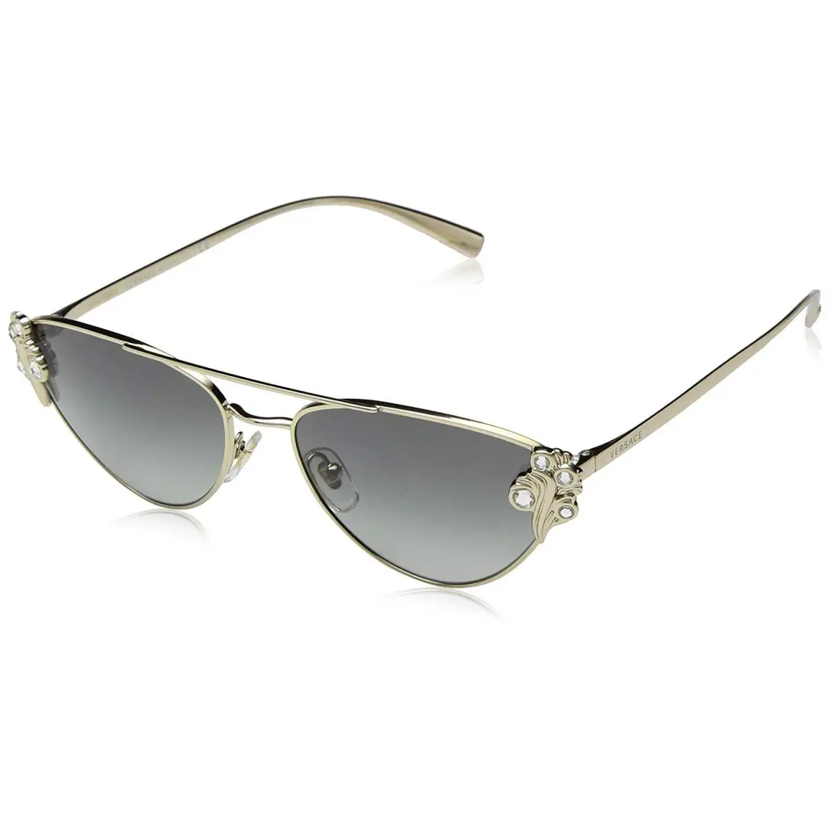 VE2195B 125211 Sunglasses 56mm Pale Gold / Grey Gradient Lens by Versace
