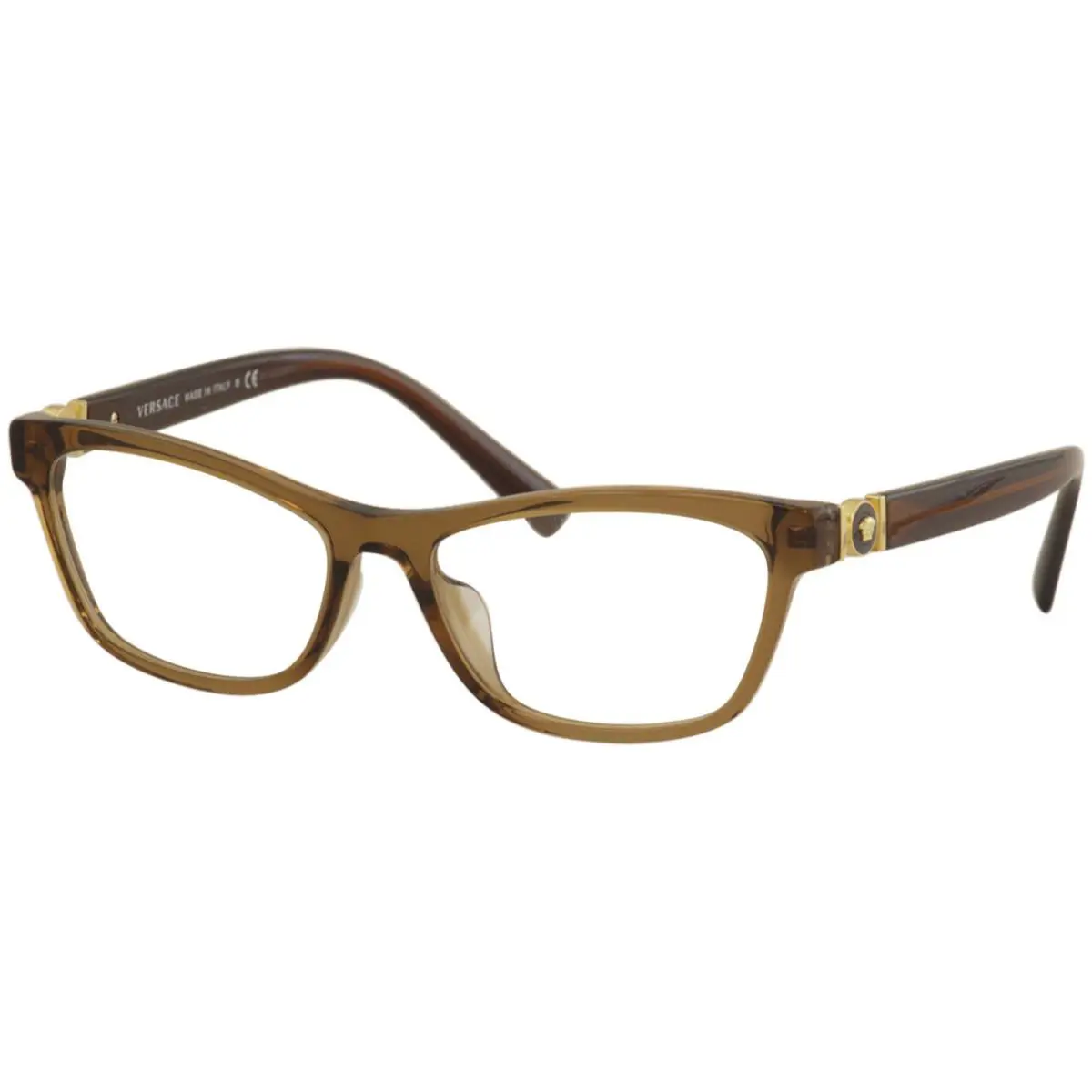 Versace Women`s Eyeglasses VE3272 3272 5028 Brown Transparent Optical Frame 54mm
